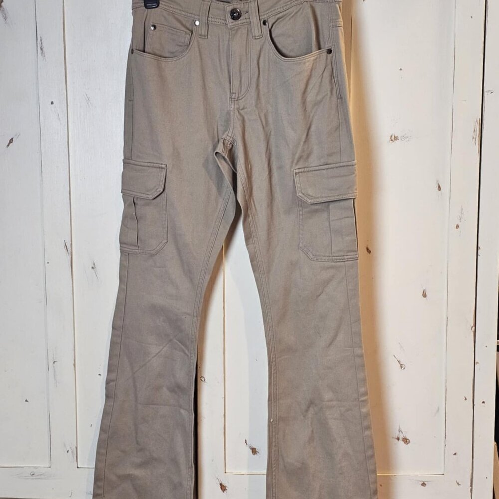 Ninth Hall Flare Cargo Pants – Y2K Skater, Khaki Size 28 - NWT